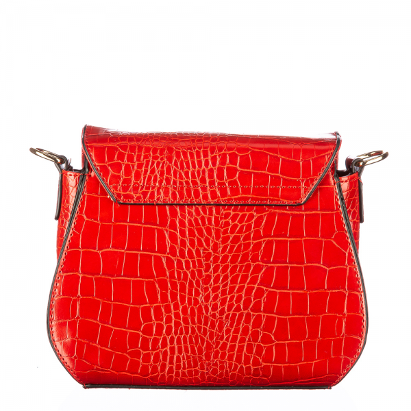 Γυναικεία τσάντα Fancy Κόκκινη οικολογικό δέρμα, 5 - Kalapod.gr